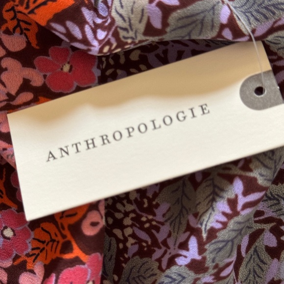 NWT, Anthropologie Maeve floral patterned cold shoulder summer top, size L - Picture 3 of 3
